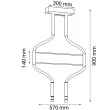 ANTIGO Lampa wisząca alha S 2 - Czarna (570 mm) 3000K 9052