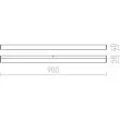 RENDL R12403 LEVIA 90 ścienna aluminium 230V LED 18W IP44 3000K