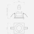 ASTRO 1434004 Pinhole Slimline Square Adjustable Fire-Rated spot biały