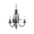 ELSTEAD ARTISAN ART3 BLACK 3Lt Chandelier/Semi-Flush