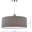 DAR RON8639 RONDA EASY FIT 60CM FAUX SILK GREY DRUM SH