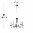 KOLARZ 330.85.8C IMPERIAL żyrandol