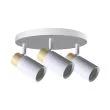 CANDELLUX 98-27733 Claro lampa sufitowa plafon biały 3x15W GU10 klosz biały+drewniany