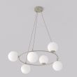 EMIBIG 1637/6 AZURA 6 MOKKA OPAL LAMPA WISZĄCA