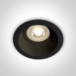ONE LIGHT 10105D4/B Meladia czarny wpust z oprawką GU10 MR16 50W dark light