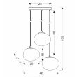 CANDELLUX STUDIO 33-35172 lampa wisząca STONES
