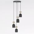 EMIBIG 1738/4PREM GAUDI 4PREM BLACK MOKKA Lampa wisząca