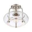 ELSTEAD Trilogy QZ-TRILOGY-SFS-BN 1 Light Semi-Flush Mount - Brushed Nickel