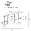 MAXLIGHT LOLLIPOP lampa wisząca P0295