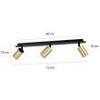 EMIBIG 622/3 ZEN 3 BLACK LAMPA SUFITOWA