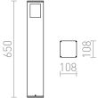 RENDL R10433 PONDER 65 podłogowa czarna 230V E27 18W IP44