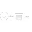 ONE LIGHT 68070/W/W Kavasila biay wpust ścienny LED 3000K 1W 350mA IP65