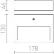 RENDL R11752 CHLOE ścienny stal nierdzewna 230V LED 9W IP65 3000K