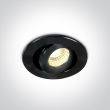 ONE LIGHT 11103B/B/W Psari czarny wpust COB LED 3000K 1W/2W 