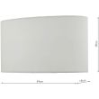 DAR UTA1315 IVORY FAUX SILK SHADE FOR UTA4250