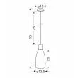 CANDELLUX 31-26927 Udin big lampa wisząca czarny 1x15W GU10 klosz szary