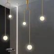 Step into design ST-8928S brass Lampa wisząca LOOP złota 123 cm
