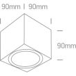 ONE LIGHT 67138D/G/D Akontio szara zewnętrzna oprawa sufitowa 6000K 6x1W IP54