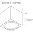 ONE LIGHT 67138D/G/D Akontio szara zewnętrzna oprawa sufitowa 6000K 6x1W IP54