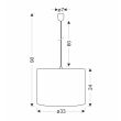 CANDELLUX 31-24008 Arabesca lampa wisząca czarny 33x33x24 1x60W E27 abażur brązowy