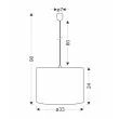 CANDELLUX 31-24008 Arabesca lampa wisząca czarny 33x33x24 1x60W E27 abażur brązowy