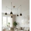 EMIBIG 1626/5 KRU 5 BLACK LAMPA WISZĄCA