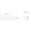 ONE LIGHT 68072A/W Letrina wpust ścienny ze stali nierdzewnej LED 3000K 5W IP65