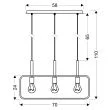 CANDELLUX 33-73525 FRAME LAMPA WISZĄCA 3X60W E27 CZARNY
