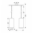CANDELLUX 32-19738 BALLO LAMPA WISZĄCA CZARNY 2X60 E27 ABAŻUR ORZECHOWY