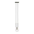 EMIBIG 1114/1 LAMPA WISZĄCA GLAM 1 BLACK/TRANSPARENT