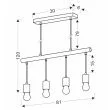 CANDELLUX 34-77929 IZZY LAMPA WISZĄCA 4X60W E27 CZARNY
