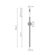 Step into design ST-1689L Lampa wisząca O-LINE LED 93 cm mosiądz