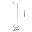 ANTIGO Lampa podłogowa Amos - Mosiądz polerowany-biała (1385 mm) 8143