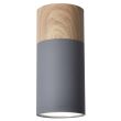 CANDELLUX 2284279 TUBA LAMPA SUFITOWA 1X15W GU10 6,8/15 SZARY+DREWNO
