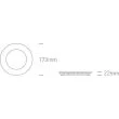 ONE LIGHT 10112FA/B/C Fokas 3 czarny wąski downlight LED IP40 4000K 12W