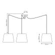 EMIBIG 1425/3 ASCOT 3 MIX lampa wisząca