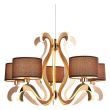 CANDELLUX 35-33918 AMBROSIA 3 ZWIS 5X40W E14 + 43,4W LED MIEDZIANY