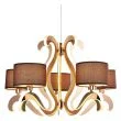 CANDELLUX 35-33918 AMBROSIA 3 ZWIS 5X40W E14 + 43,4W LED MIEDZIANY