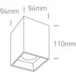 ONE LIGHT 12120ZA/W/W Sofades 2 biała oprawa sufitowa COB LED 3000K 20W + czarny & mosiężnya