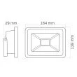 Polux 302410 Naświetlacz LED SMD 30W 6500K 120° IP65 czarny