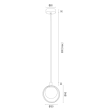 ARGON 8257 SATURNIA zwis 1 pł. opal mat, złoty