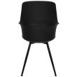 KING HOME 334-CPP3 Krzesło BRAZO HIGH czarne - polipropylen, metal