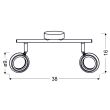 CANDELLUX 92-65575 AURELION LISTWA 2X4W LED CHROM 3000K