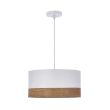 CANDELLUX 31-21625 PORTO LAMPA WISZĄCA BIAŁY 1X60W E27 ABAŻUR BIAŁY+ORZECHOWY