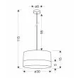 CANDELLUX 31-21625 PORTO LAMPA WISZĄCA BIAŁY 1X60W E27 ABAŻUR BIAŁY+ORZECHOWY
