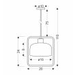 CANDELLUX 31-26798 Zodiac lampa wisząca czarny 1x40W E27 klosz biały