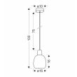 CANDELLUX 31-26941 Udin small lampa wisząca czarny 1x15W GU10 klosz szary