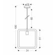CANDELLUX 31-28723 Quadro lampa wisząca czarny+beżowy 1x40W E27