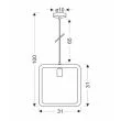 CANDELLUX 31-28723 Quadro lampa wisząca czarny+beżowy 1x40W E27
