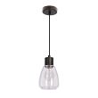 CANDELLUX 31-35066 MOLDO lampa wisząca czarny 1x40W E27 klosz bezbarwny